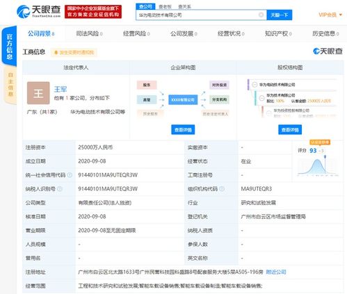 華為跨界進軍智能車載領域，新公司聚焦電動技術與智能設備制造